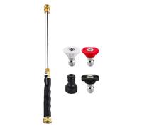 Eojpdji Lance de nettoyeur haute pression pour tuyau d'arrosage, antidérapante, universelle, 3 modes, pulvérisateur d'irrigation haute pression, pour le nettoyage des gouttières, la pelouse, la cour