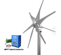 Éolienne, 6 pales, puissance 3000 W,hybride LCD-a, 5000 W-d, 24 V-a