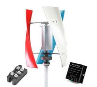 Éolienne à axe vertical 10000W | Kit de générateur éolien domestique à faible bruit, système d'énergie éolienne 12V-220V avec contrôleur