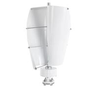 Éolienne à axe vertical - Générateur éolien de 100 W, 12V/24V - Rotor à 2 pales - Régulateur de charge intégré - Silencieux (< 62 dB) - Bride DN25 - Blanc