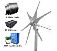 Éolienne - Éolienne - Générateur d'éolienne - Énergie éolienne - 3000W - 24V - avec système d'énergie solaire