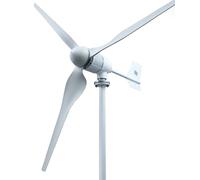 Éolienne horizontale - 8000W, 24V - Générateur éolien - 3 pales - Démarrage à partir de 2 m/s - Alliage d'aluminium - Turbine uniquement - Blanc