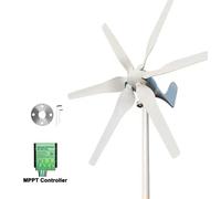Éolienne SP-3000 - Générateur éolien de 3000W - Système d'alimentation domestique hors réseau 24V - Rotor horizontal à 6 pales - Moteur à aimants permanents à courant alternatif - Régulateur de charge