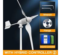 Éolienne - Turbine horizontale - Générateur éolien - Énergie durable - 5000W - Boîtier en aluminium - 48V
