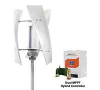 Éolienne verticale 3000W - Générateur éolien 12V/24V hybride avec technologie DMPPT - Faible niveau sonore, idéal pour les installations hors réseau - Convient pour les maisons, les camping-cars, les