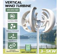 Éolienne verticale 4000W 48V avec contrôleur MPPT générateur pour usage domestique et agricole