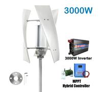 Éolienne verticale de 3000W - Générateur éolien - Énergie alternative - Dynamo - Système d'énergie éolienne