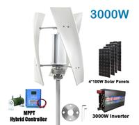 Éolienne verticale - Générateur éolien - Éolienne - Générateur d'énergie éolienne - Système hybride 48V