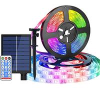 EONANT Bande solaire 10m 240led résistant à l'eau ruban flexible LED extérieur lampe à cordon LED décorative jardin Fête de Noël, 8 modes avec télécommande (Multicolore)