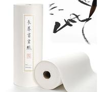 Eorbow Xuan Lot de rouleaux de papier de riz épais pour calligraphie chinoise, peinture et dessin au pinceau japonais, 35 cm x 100 m