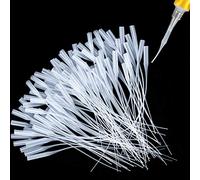 Eowppue Glue Micro-Tips Bouteille de colle en plastique Pointes de colle Extenseur de colle Applicateur de précision pour l'artisanat, le dosage en laboratoire, distributeur de colle (200 pièces)