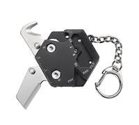 Eowppue Outil Multifonction 14 en 1 Couteau Suisse Outil de Poche Multifonction Porte Clef Multifonction pour Camping Randonnée