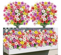Epaing Fleur Artificielle, 6 Bouquet de Fleurs Artificielles Deco de 6 Couleurs Plante Artificielle Extérieur Resistant Aux UV, Fausse Plante Exterieur, Fleurs Artificielles Extérieures