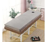 Épaissir Le Couvre-Matelas De La Table De Lit Spa Surmatelas De Table De Massage en Mousse À Mémoire De Forme pour Le Lit De Beauté De Table De Tatouage Tête Carrée,Gris,75x190cm