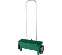 Épandeur 12 L avec dosage | Plastique et aluminium | Réglage du matériau à épandre en 10 niveaux | Largeur de travail 45 cm | Pour le sel, les graines, l'engrais, la chaux