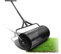 Épandeur à Compost 24 Pouces, Rouleau en Maille Métallique pour Tourbe, Terreau, Engrais et Fumier - Outil de Jardin Durable et Efficace pour Une Distribution Uniforme de Matières Organiques,Black