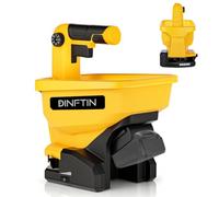 Épandeur d'alimentation portable compatible avec batterie Dewalt 20 V (non | Taux 8 à 6 vitesses, trémie de 3 L, ouverture à 125°, couvre 700 ㎡, épandeur d'engrais sans fil pour une utilisation toute