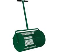 Rouleau épandeur à Compost 80 L - Vert - Léger & Facile à Transporter - Manche Extensible 62-67cm [Paire de Gants Gratuite] Jardinage, Horticulture