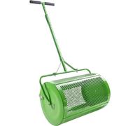 Épandeur de compost de 60 cm pour pelouse, en acier, vert, réglable en hauteur