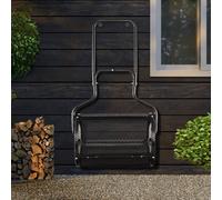 Épandeur de compost de 68 cm de large avec barres latérales améliorées et poignée en forme de U noir