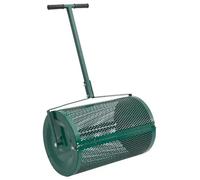 Épandeur de compost - Épandeur à gazon - Capacité de 75 litres - Tambour de 40 x 60 cm - Acier - Vert