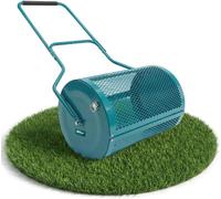 Épandeur de compost Sillar 75 L – Rouleau d'épandage pour jardin, épandeur de sable pour pelouse, épandeur d'engrais et de tourbe