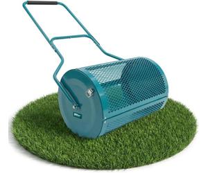 Épandeur de compost Sillar 75 L – Rouleau d'épandage pour jardin, épandeur de sable pour pelouse, épandeur d'engrais et de tourbe