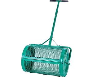 Epandeur de graines et de compost - Epandeur de jardin - Largeur de travail 67 cm - Poignée de poussée et de traction - Réglage de la hauteur sur 4 positions - Pour les graines de gazon, la mousse de