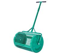 Épandeur de graines SucceBuy d'une largeur de 67 cm, épandeur de compost polyvalent avec poignée de poussée et de traction, épandeur de mousse de tourbe réglable en hauteur pour le jardin, épandeur de
