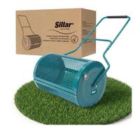 Épandeur de compost Sillar 75 L – Rouleau d'épandage pour jardin, épandeur de sable pour pelouse, épandeur d'engrais et de tourbe
