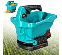 Épandeur d'engrais pour batterie Makita 18 V (sans batterie), chariot d'épandeur portable avec contrôle de vitesse à 6 niveaux, épandeur de semences avec 8 niveaux de réglage de l'angle pour jusqu'à