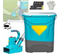 Épandeur d'engrais sans fil 25 kg, épandeur de graines de gazon, épandeur de sel gemme électrique à dos 3000 l/min avec batterie, largeur de dispersion réglable, débit variable, for semences, bétail(3