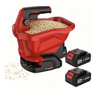 Épandeur d'engrais sans fil pour Makita 18 V, 3,3 l, avec contrôle des graines à 8 niveaux, angle d'épandage réglable de 105 à 140 °, pour engrais, graines, sel (2 batteries)