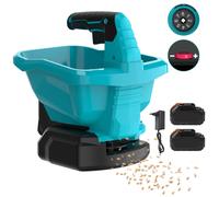 Épandeur électrique pour engrais et semences - Appareil manuel - Batterie lithium - 2200 tr/min - 3,3 litres - Pour semences de gazon et légumes