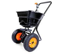 FUXTEC Epandeur FX-GS36 - 36Kg | 3,65m largeur d'épandage | pour grandes surfaces | Epandeur de sel avec roues 12x3 pouces | Epandeur de semences