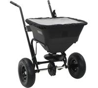 Épandeur manuel pour l'hiver et le printemps - Noir, PVC/acier, 45L, pour l'entretien des pelouses et le semis - Modèle 142966