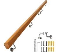 EPANO LXXW Support en Acier Inoxydable Bois for escaliers intérieurs, Support Mural, Rampe de Pied for escalier Kit de Repose-Pieds de Barre(120cm)