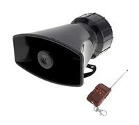 ePathChina 7 Sons Fort Avertissement de Voiture Alarme Police feu sirène klaxon Haut-Parleur avec télécommande Marron 12 V 100 W