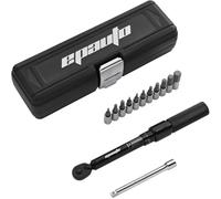 EPAuto Bike Tool 1/4 Inch Drive Click Torque Wrench Set (2 to 20 Nm), Hex/Torx Bit Socket Extension Bar Bicycle Maintenance Kit, Black