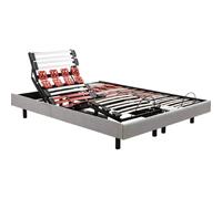 Sommier Electrique 2 x 90 x 200 Escapade Relax 1820D gris clair