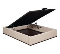Epeda Sommier Lit Coffre Élite - Chenillé Lin 160x200 - Double Plateau