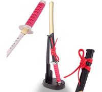 Epée coupe-papier - Mini Katana 20 cm - Véritablement tranchant - Fait main japonais avec support - Elégante épée de samouraï des clans japonais MT-32N