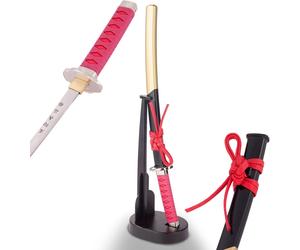 Epée coupe-papier - Mini Katana 20 cm - Véritablement tranchant - Fait main japonais avec support - Elégante épée de samouraï des clans japonais MT-32N