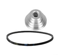 EpheyFIF Roue de poulie pagode en aluminium et ensemble de courroie trapézoïdale K660, pour perceuse à colonne Z4116, transmission en 4/5 étapes avec courroie de distribution de type A (21 mm)
