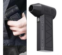 EpheyFIF Souffleur d'air portable 130 000 tr/min sans balais électrique pour collecteur de feuilles, neige, poussière, patio, allée, noir (4000 mAh)