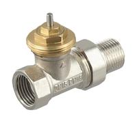 EpheyFIF Vanne de radiateur droite en laiton DN15 DN20 DN25 sans tête thermostatique pour système CVC