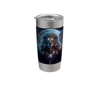 Epic Lion le signe du zodiaque de la force Gobelet isotherme en acier inoxydable double paroi