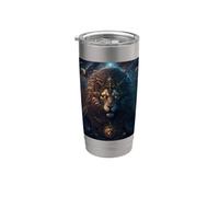 Epic Lion le signe du zodiaque de la force Gobelet isotherme en acier inoxydable double paroi