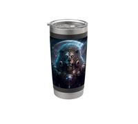 Epic Lion le signe du zodiaque de la force Gobelet isotherme en acier inoxydable double paroi