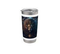 Epic Lion le signe du zodiaque de la force Gobelet isotherme en acier inoxydable double paroi